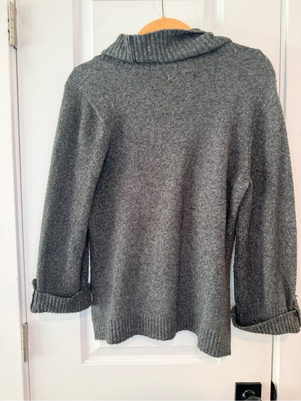 Style & Co. Petite Cowl Neck Sweater PM Gray - Picture 3 of 8